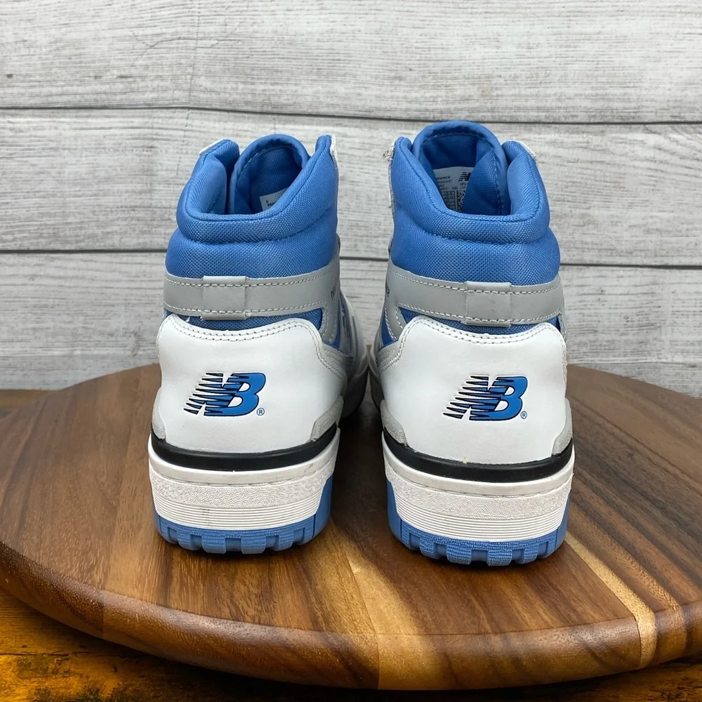 New Balance 650 White Heritage Blue High Top Sneakers BB650RCK Mens Shoe Size 12